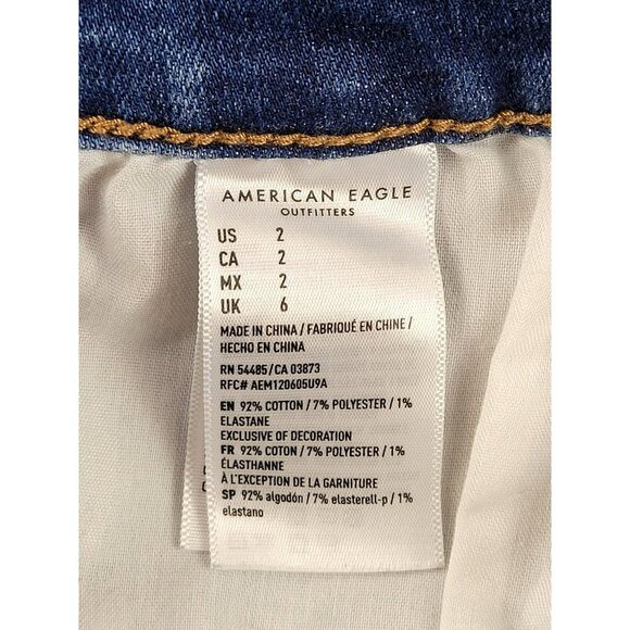 American Eagle Outfitters Women's Denim Shorts size 2 Cut-Offs Salvage JH1270 - Picture 5 of 6